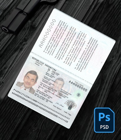 Argentina new passport 2022-present PSD
